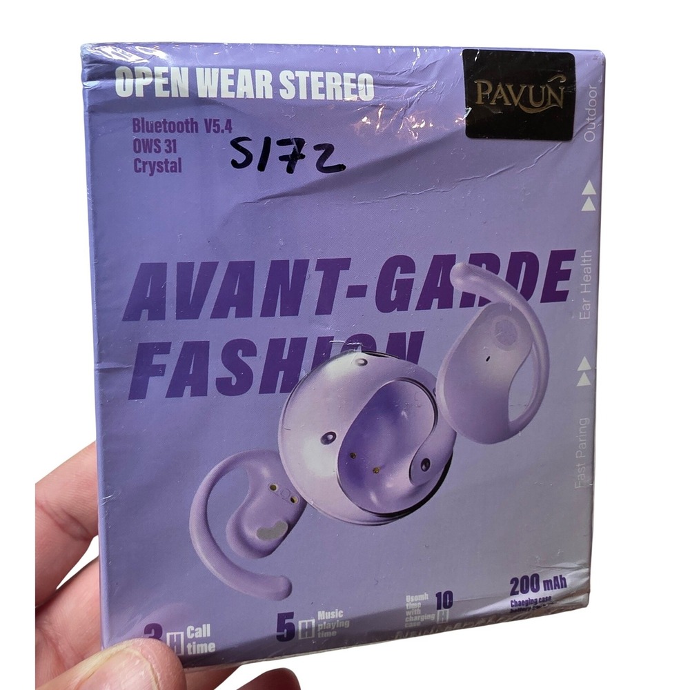 Pavun‎ OWS31 Open Wear Stereo Bluetooth V5.4 Wireless Earbuds Lavender Purple A6
